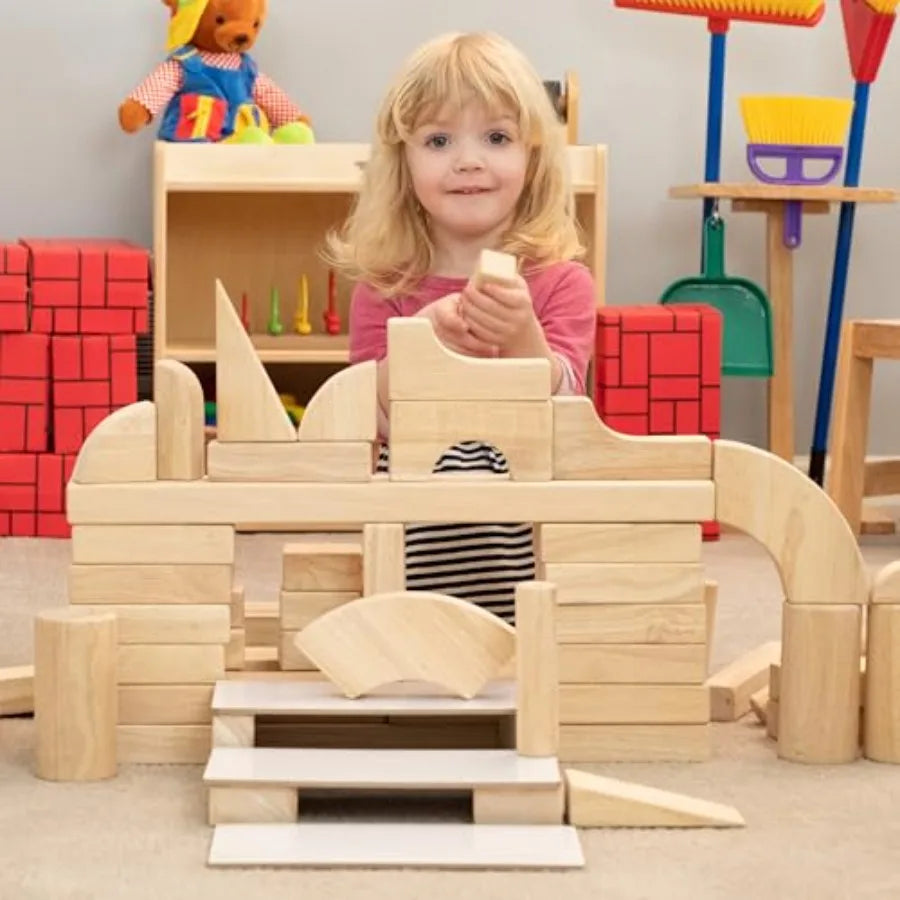 Children's Wood Unit Block Sets- Advanced Set 85 Blocks