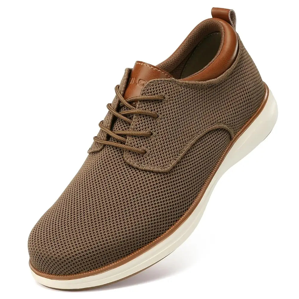 Men's Wide Casual Dress Oxfords Business Shoes Fashion Sneakers Mesh Breathable Comfortable Walking Shoes
