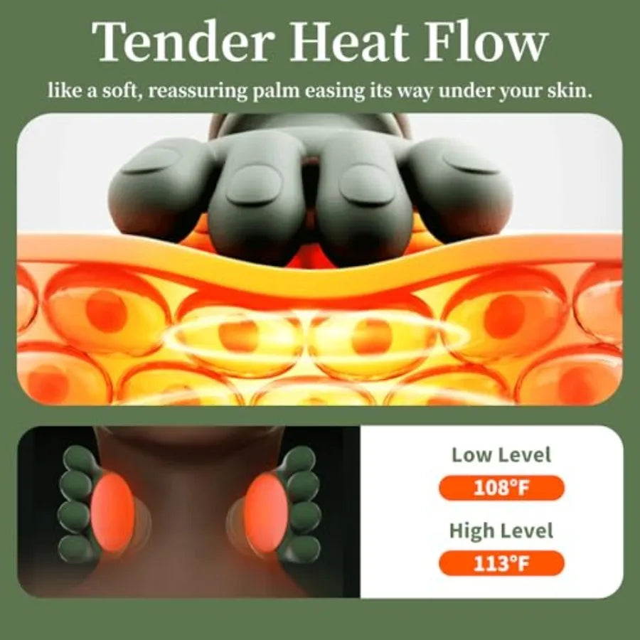 Cordless Neck and Shoulder Massager for Pain Relief Deep Tissue Bionic Electric Back Massage Tool in Black with Premium Comfort