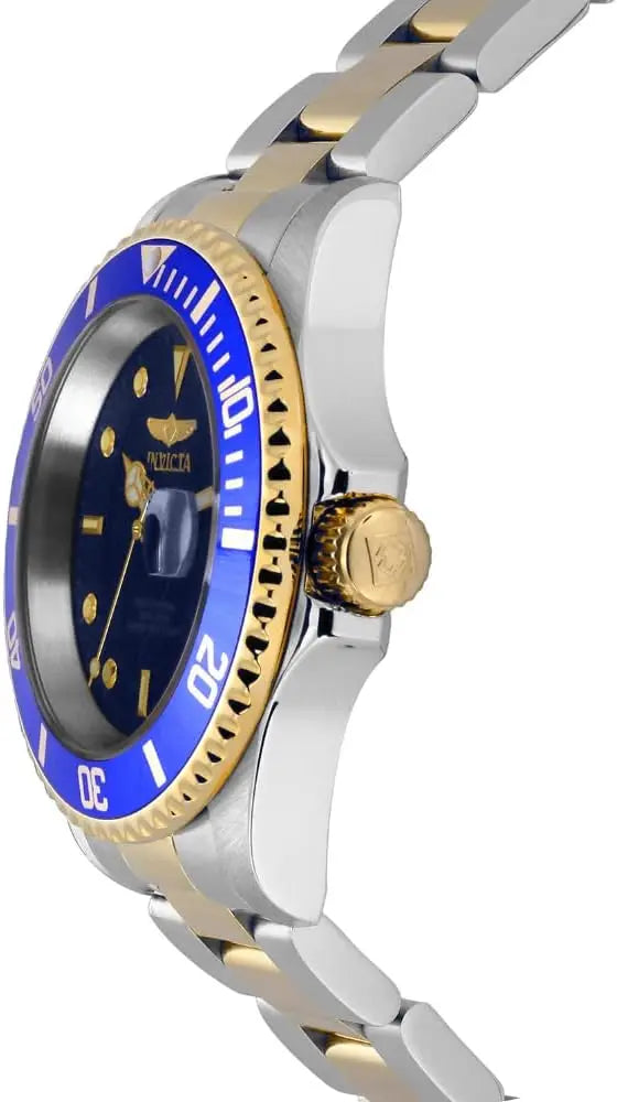 Men's Pro Diver Quartz Watch with Stainless Steel Strap, Water-Resistant Timepiece for Active Lifestyles