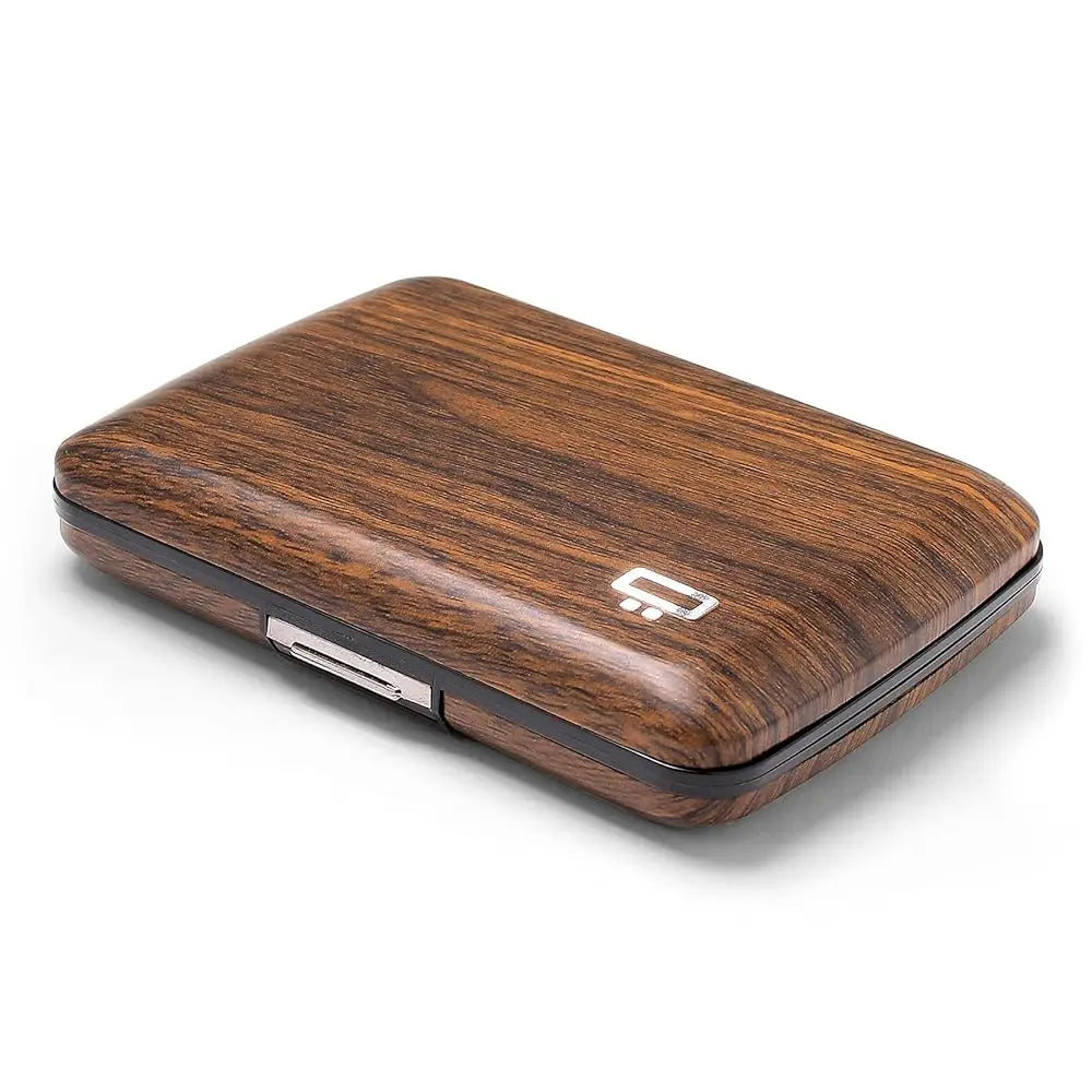 Aluminum card holder with metal lock, RFID protection against fraud and demagnetization, compact wallet, Smart Case