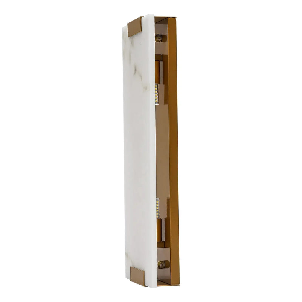 Alabaster Rectangular Wall Light G9 Lamp Base Modern Sconce for Bedroom Kitchen Living Room Interior Lighting 15x46cm