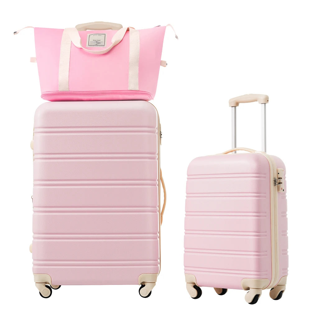 2 Piece Hardside Luggage Set with Bag Spinner Wheels TSA Lock Lightweight 20/24 Inch Travel Suitcase