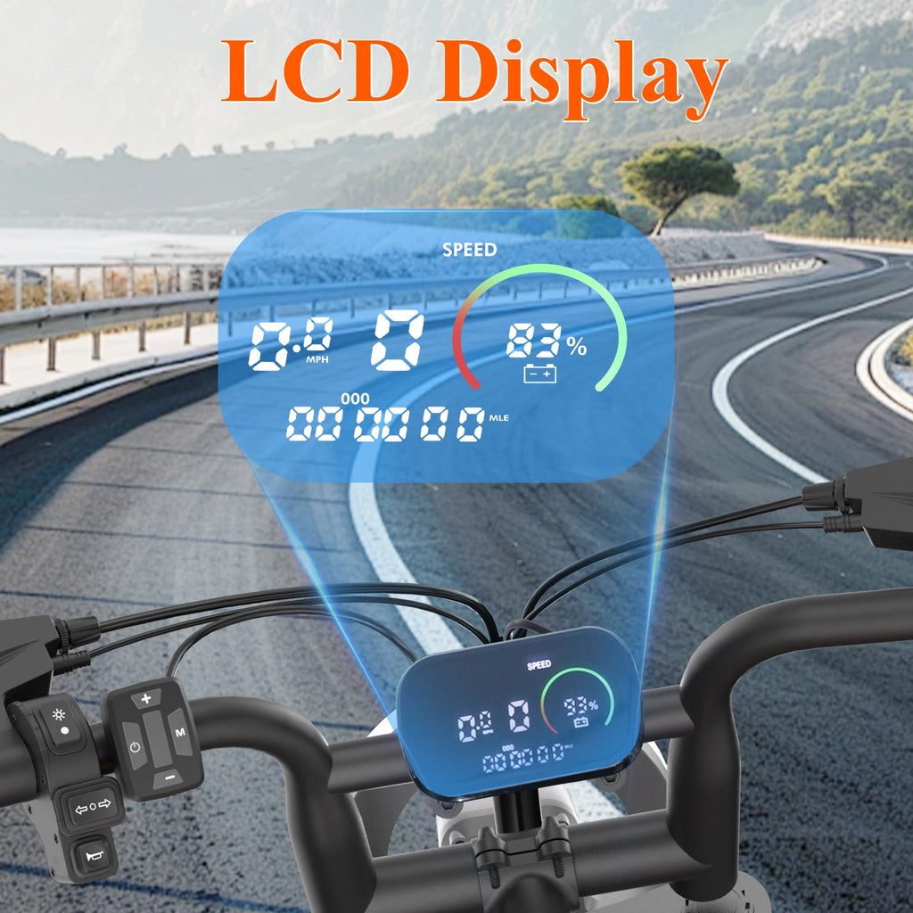 Bodywel M16 Off Road E Bike Adult Electric Bicycle 1500w 48V 15.6ah Mountain Electric Bike 16 Inch Fat Tire Outdoor Entertainmen
