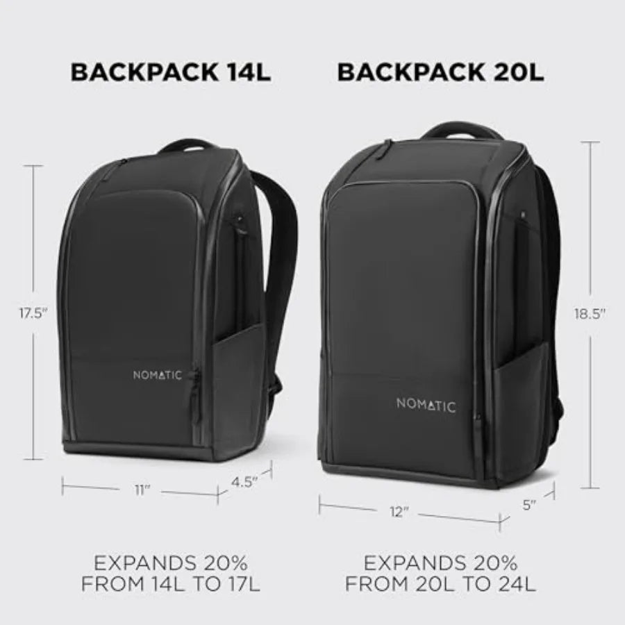 20L Work Backpack for Men and Women - Water Resistant Everyday Pack with 16 Laptop Sleeve - Expandable Travel Daypack for Profe