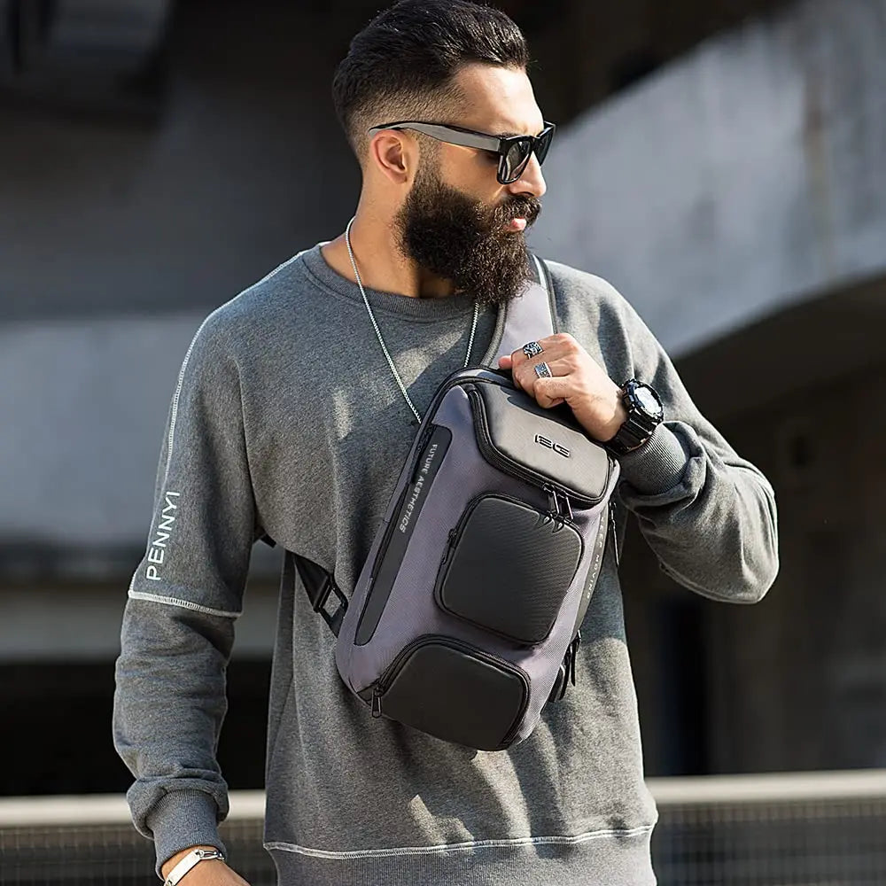 Sling Bag, Waterproof Shoulder Bag for Men, Casual Sports Sling Bag, Every Day Bag for Men…