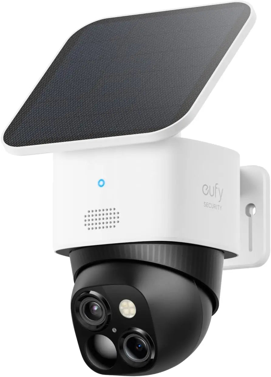 Solar Wireless Outdoor Security Camera with 360° Pan & Tilt, No Blind Spots, 2.4 GHz Wi-Fi, No Monthly Fee