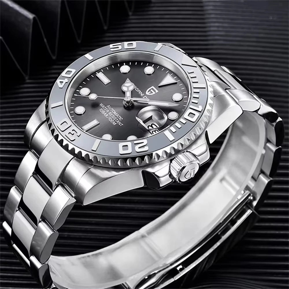 PAGANI DESIGN New 1651 Mechanical Watch 40mm Men Wristwatch Sapphire Glass Stainless Steel Waterproof Automatic Watches for Men
