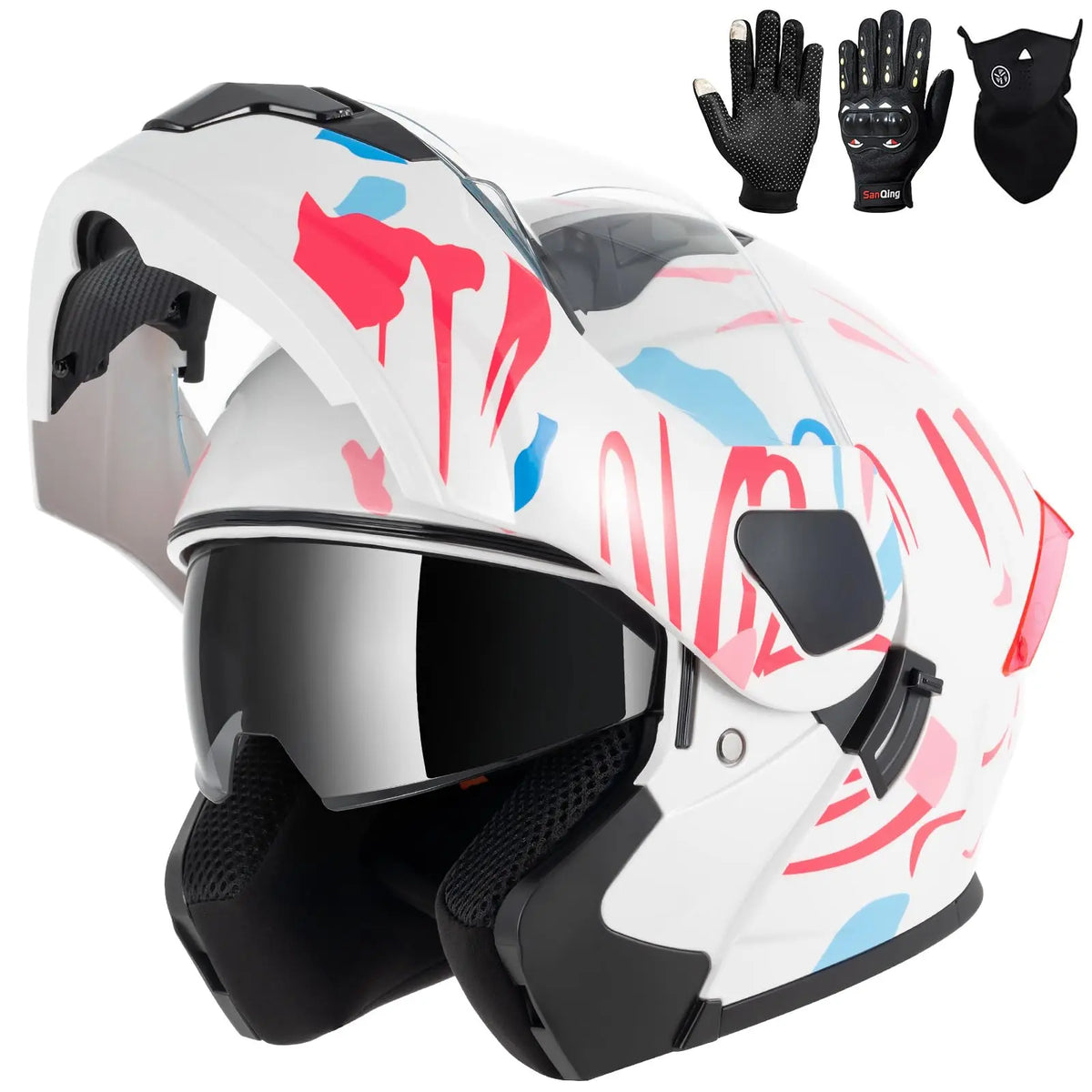 Helmets Motorcycles Full Helmet Dual Lenses Facelifted Helmets All Season Universal Summer Cycling Half Helmets Portable Fashion