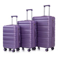 3PCS ABS Luggage Set 20/24/28 Inch Spinner Wheels Carry on Suitcase Matching Color Combination Lock Lightweight Travel Luggage