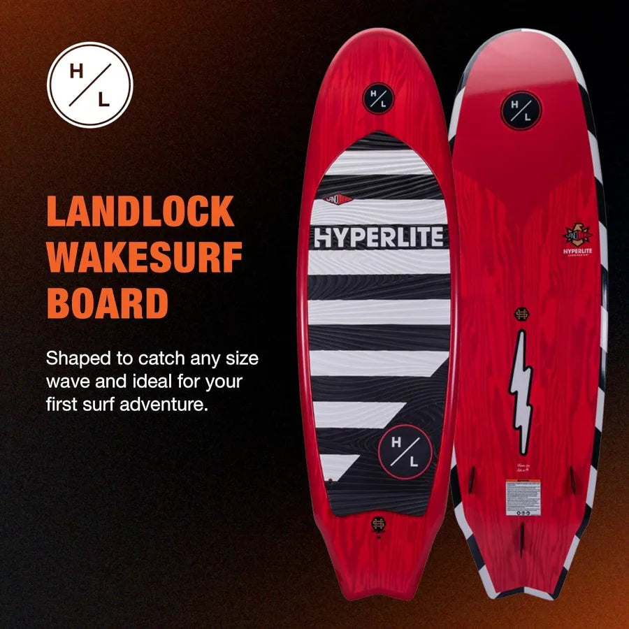 Wakesurf Board – Forgiving Longboard Style Wakesurf Board - Perfect for Beginners and Intermediate Riders for First Surf Session