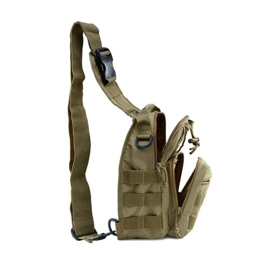 【New style】Outdoor lightweight hiking bag multi-functional single-shoulder -body riding fitness sports chest bag military fan t