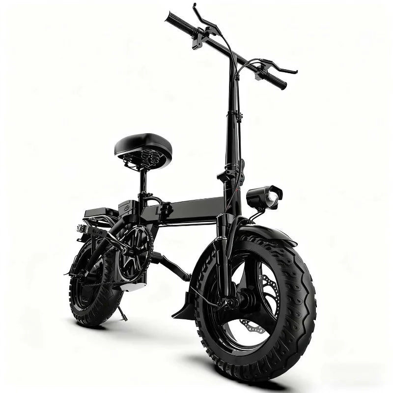【Brand+】1000w Adult Electric Bike,48v Aluminum Alloy 14 Inch Ebike, Adjustable Front Brake Seat,for Cycling Electric Bicycle