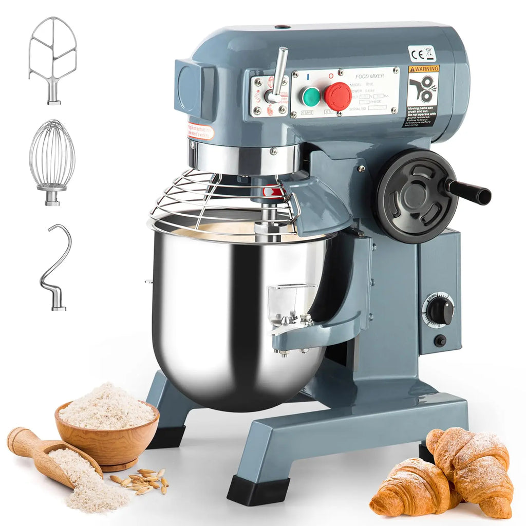15Qt Commercial Electric Dough Mixer, 600W Heavy-Duty Stainless Steel Stand Mixer with Timer, 3 Speeds & Attachments