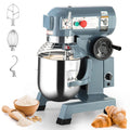 15Qt Commercial Electric Dough Mixer, 600W Heavy-Duty Stainless Steel Stand Mixer with Timer, 3 Speeds & Attachments