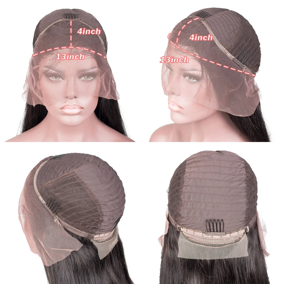 30 Inch Ginger Orange Body Wave Human Hair Wig HD 13x4 Lace Frontal Glueless Brazilian Style for Black Women