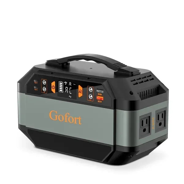 330W Portable Power Station, 299Wh Solar Generator Backup Power Supply with 2X 110V AC Outlets, 4X