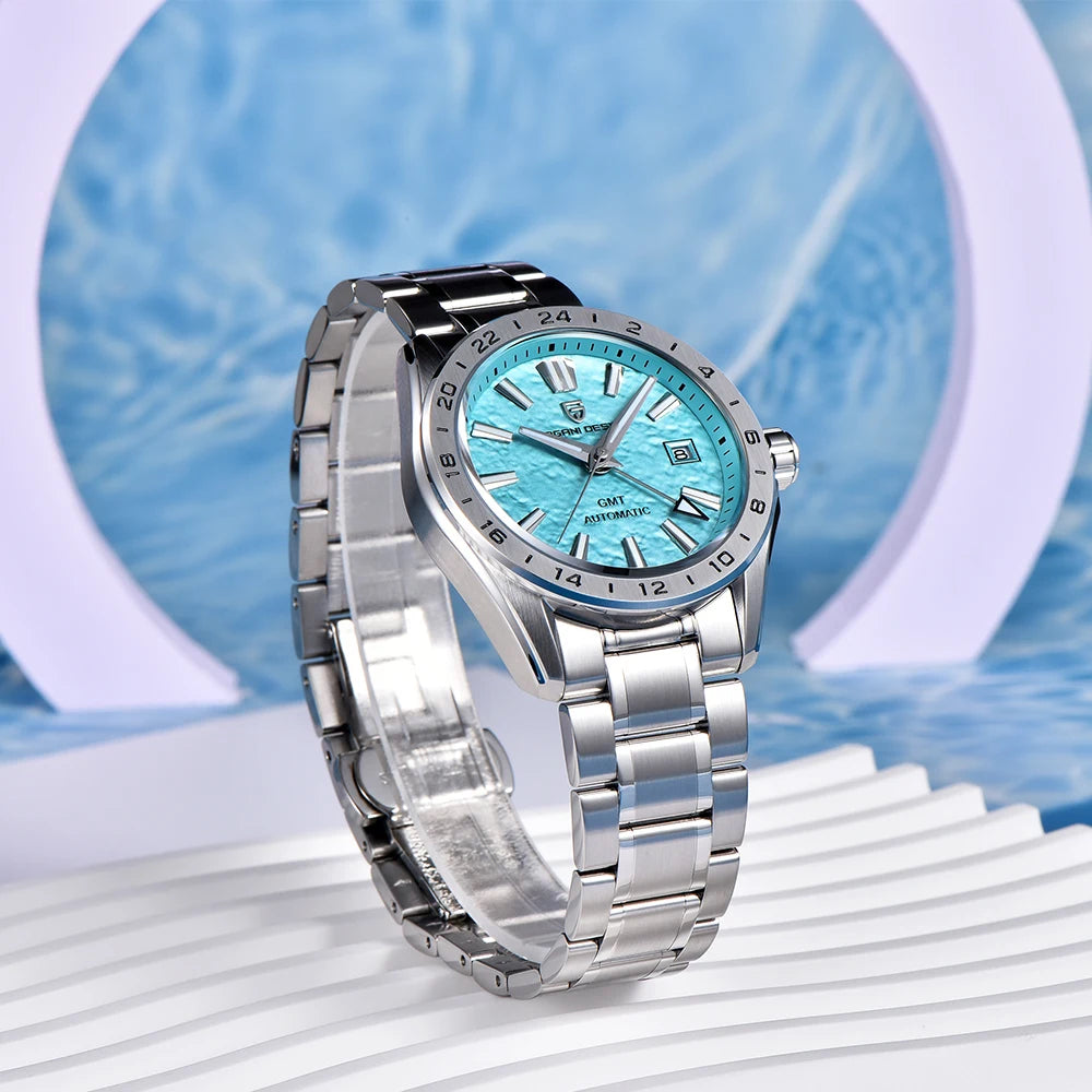 PAGANI DESIGN luxury New GMT Mens sports  Mechanical Watches 100M Waterproof Clock Sapphire Glass Automatic watches for man