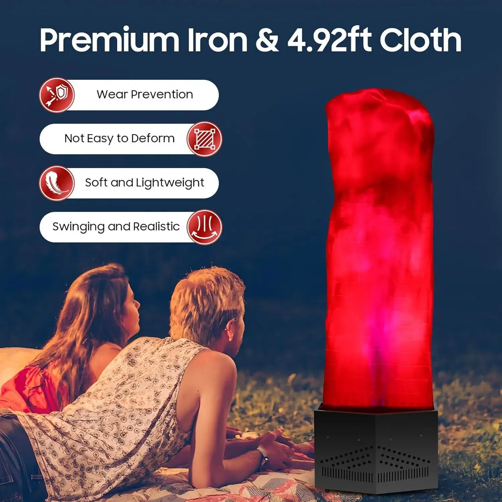 24LED Fake Flame Lamp,3D Stage Fire Campfire Centerpiece Flame, Electronic Night Light Prop, Realistic Silk Flame Lamp