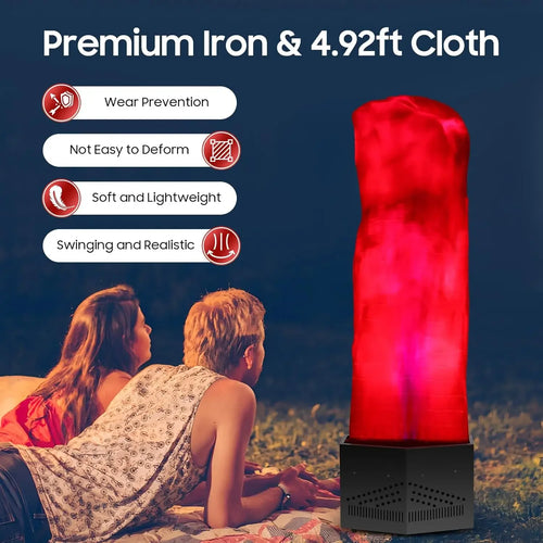 24LED Fake Flame Lamp,3D Stage Fire Campfire Centerpiece Flame, Electronic Night Light Prop, Realistic Silk Flame Lamp