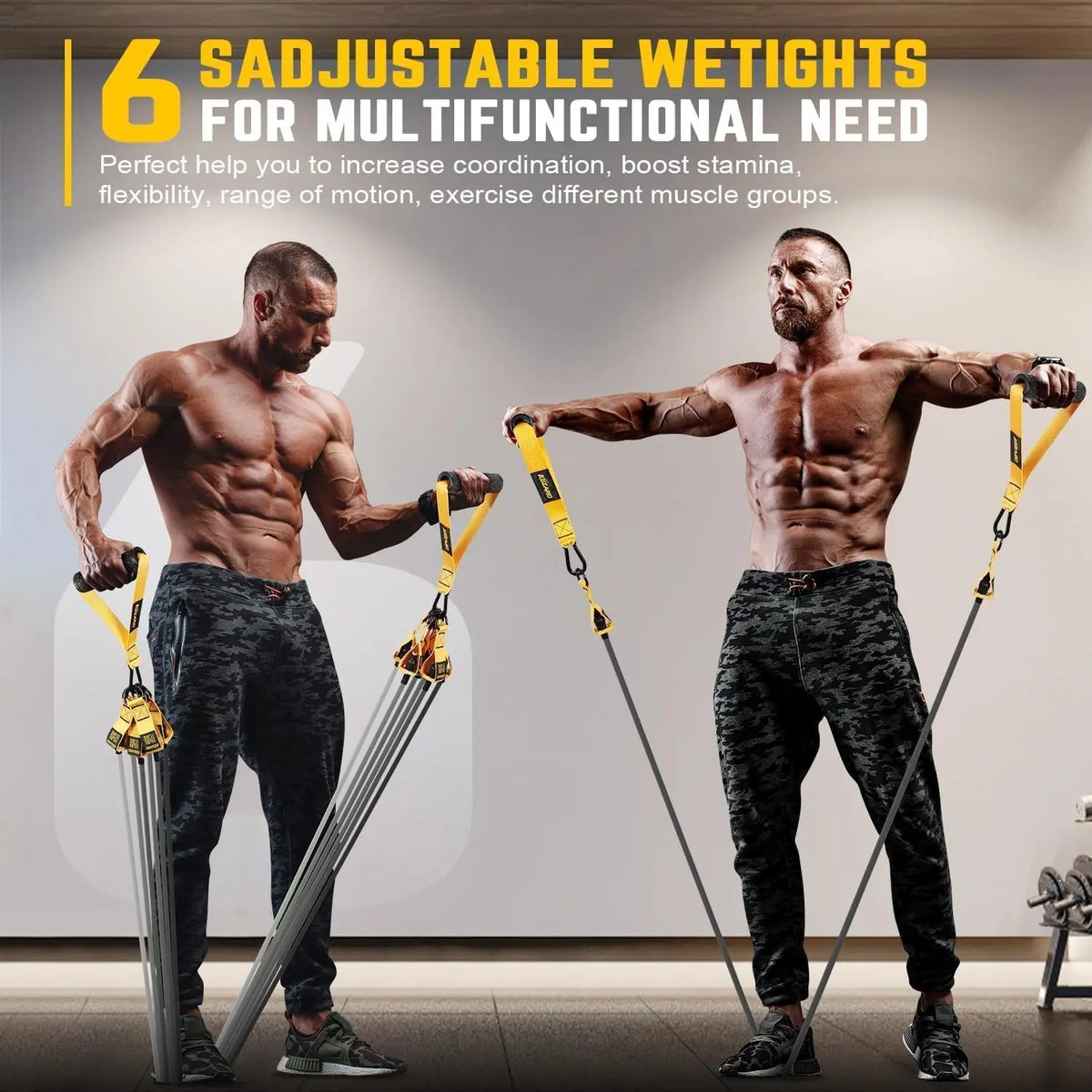 300lbs Heavy Resistance Bands Set with Handles for Strength Training, Yoga & Home Workout Equipment