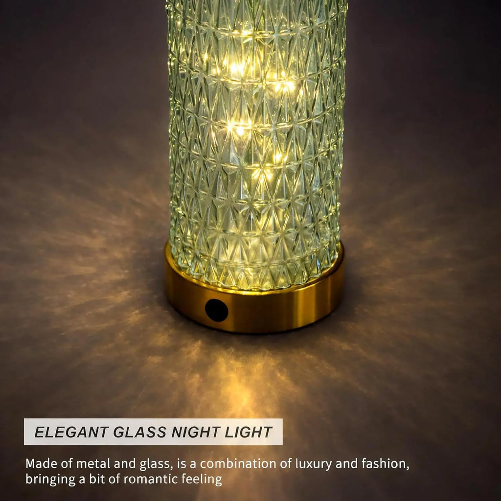 Set of 2 Modern Green Table Lamps with USB Ports and Night Light, 27.75" Height for Bedroom, Living Room, Desk (Bulbs Included)