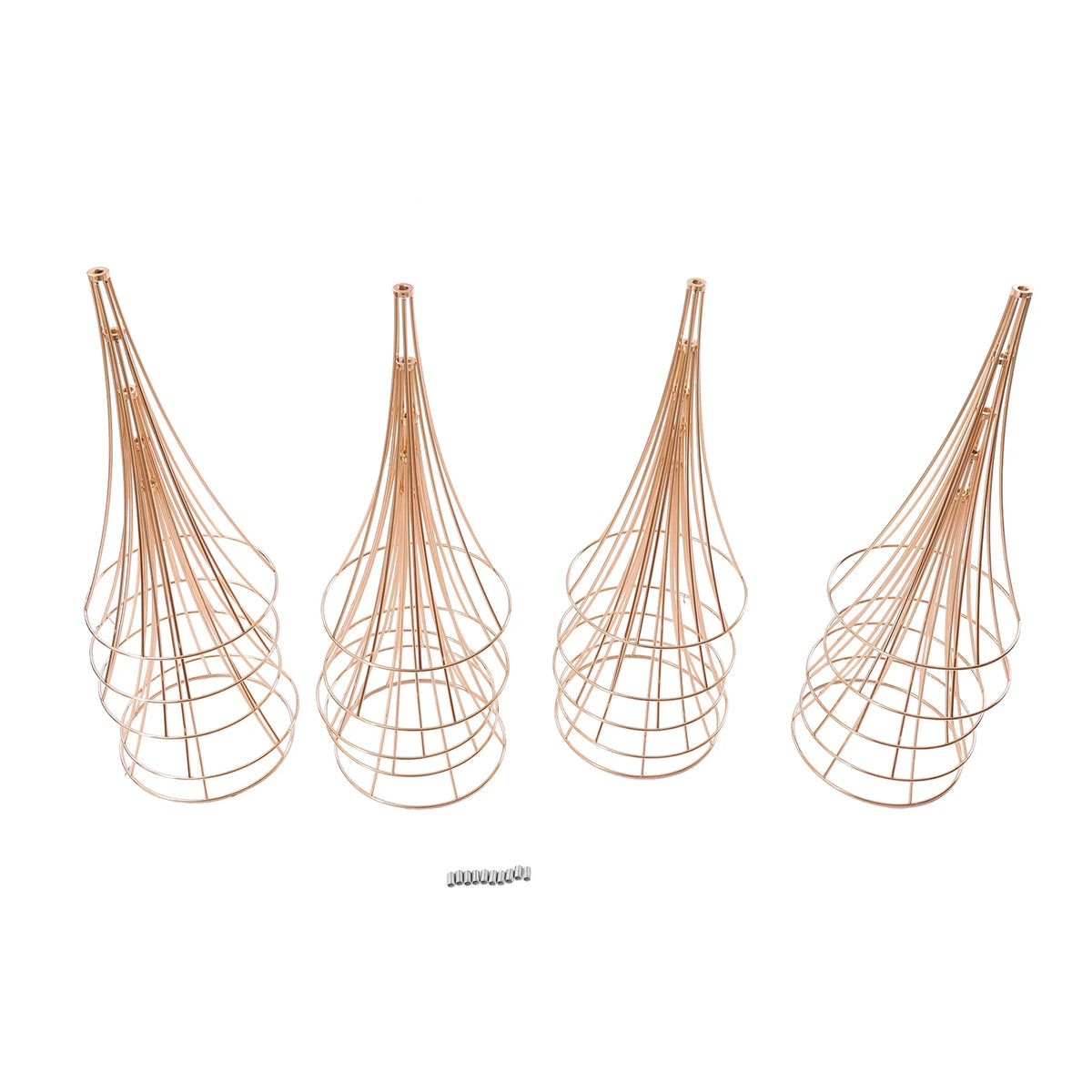 NEW 10Pcs Gold Trumpet Shape Vases 80cm Stackable Metal Flower Stand DIY Flower Arrangement Decor for Wedding Party Event