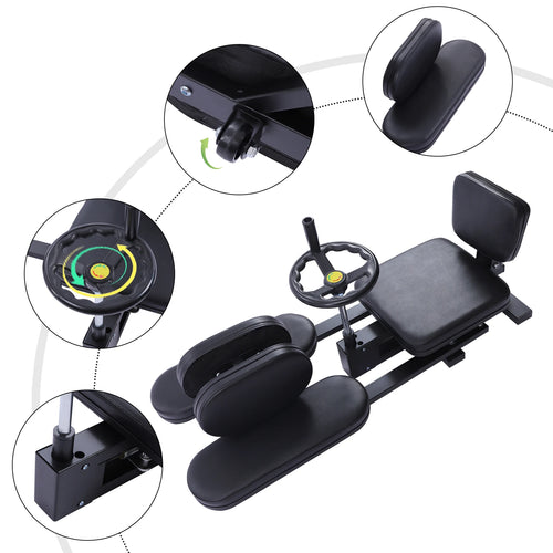 220lbs Load-bearing Capacity Professional Leg Stretcher 180° Adjustable with Handwheel for Splits, Home Gym & Yoga