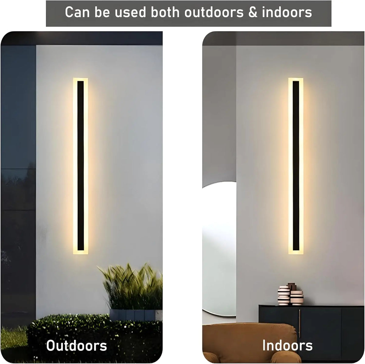 2-Pack 39-Inch LED Wall Light, Waterproof IP65 Warm White, Modern Outdoor Lighting Fixture