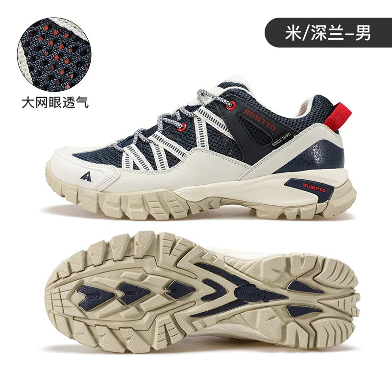 Men Lightweight Hiking Shoes Autumn Winter Breathable Mesh Casual Athletic Walking Sneakers Anti-slip Outdoor Trekking Footwear