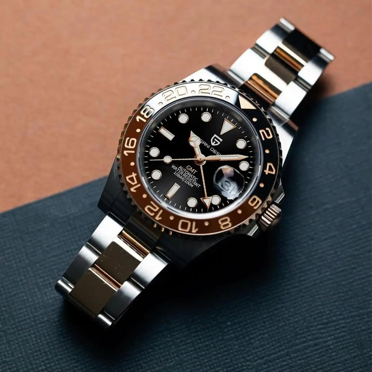 luxury New PAGANI DESIGN GMT Automatic Watch 40mm Men Wristwatch Top Brand 100M Waterproof Mechanical Wristwatches for Men Clock