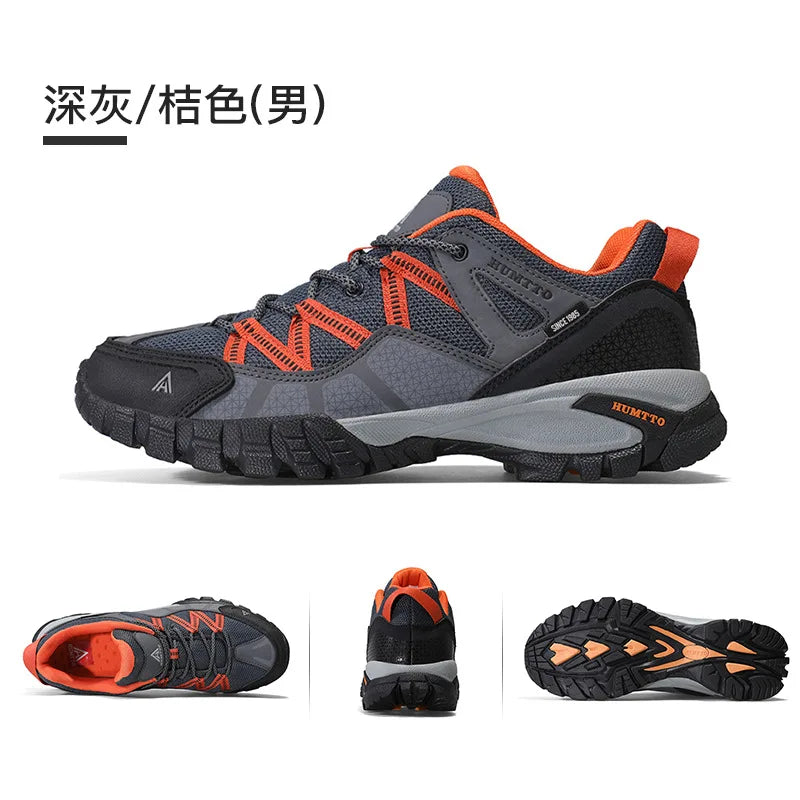 Men Lightweight Hiking Shoes Autumn Winter Breathable Mesh Casual Athletic Walking Sneakers Anti-slip Outdoor Trekking Footwear