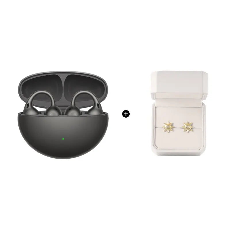 Oppo Enco Clip2 Open Ear Wireless Bluetooth Earphones Ear Jewelry 5.2 Grams Ultra Light Gold Plated All Day Comfort Adults