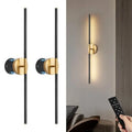 Battery Operated Wall Sconces Set of Two 360°Rotate Wireless Rechargeable Wall Sconces with Remote Control Dimmable Timing Deco