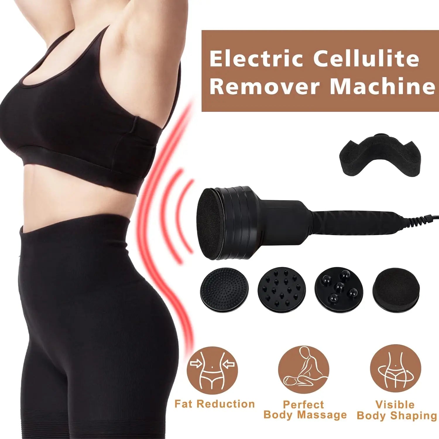 Electric Vibration Cellulite Massager Handheld Fat Remover Massage Box Back Massager Body Shaping Machine for Neck Back Shoulder