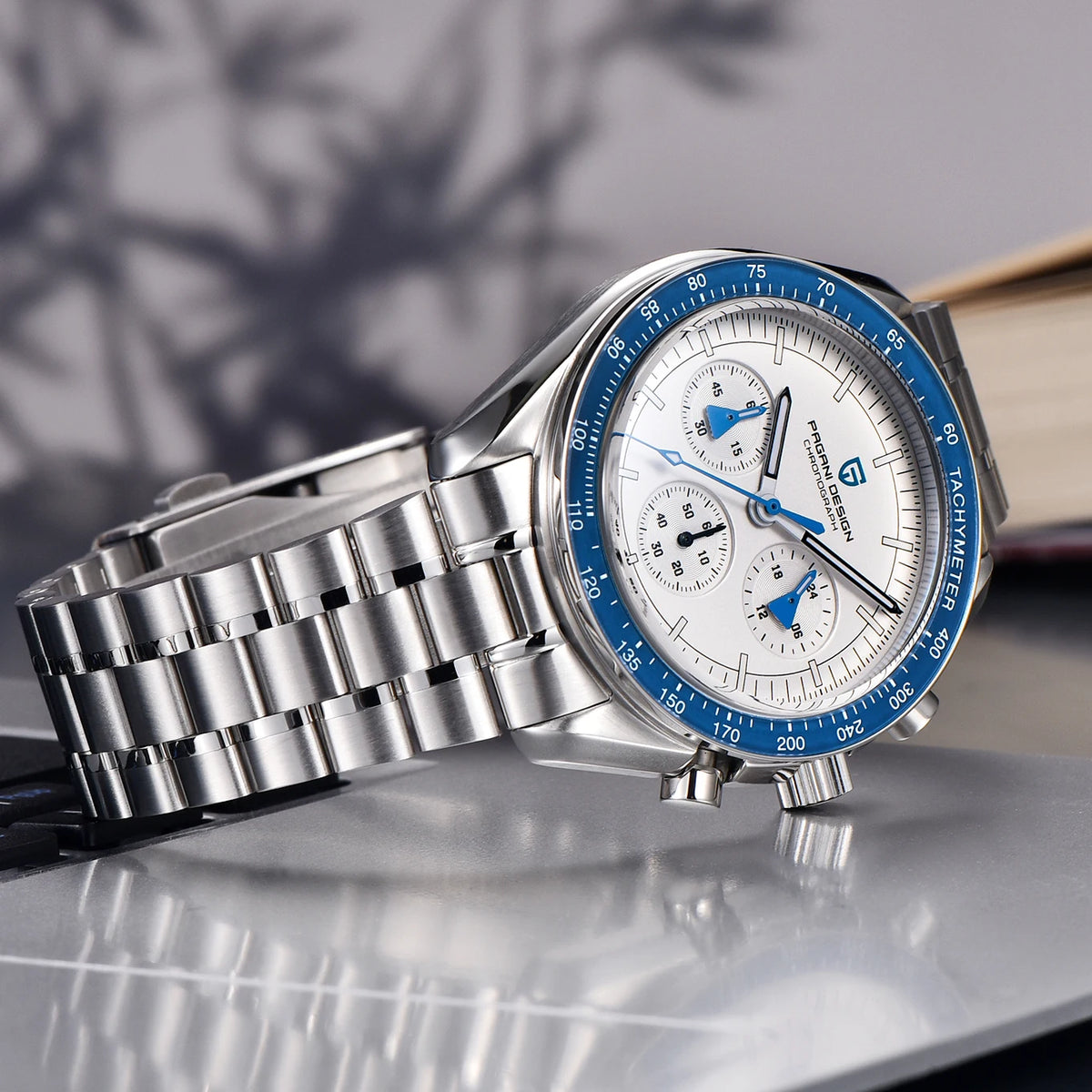 PAGANI DESIGN Fashion Blue Luxury Quartz Watch For Men Sport Chronograph AR Sapphire crystal Luminous Wrist watch Men For 2026