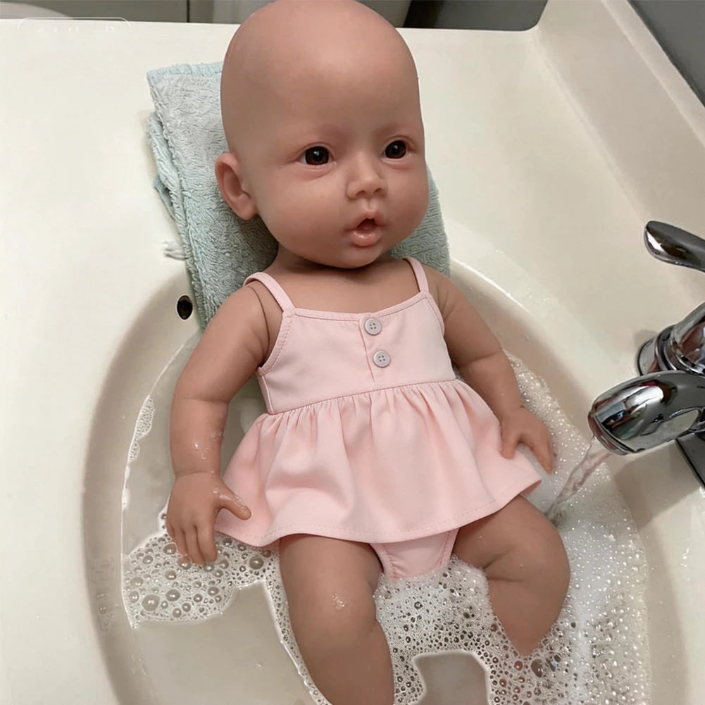 47cm Full Silicone Reborn Baby Doll for Girls Soft Realistic Body 3.2KG Children's Toy Gift Collectible Bebe