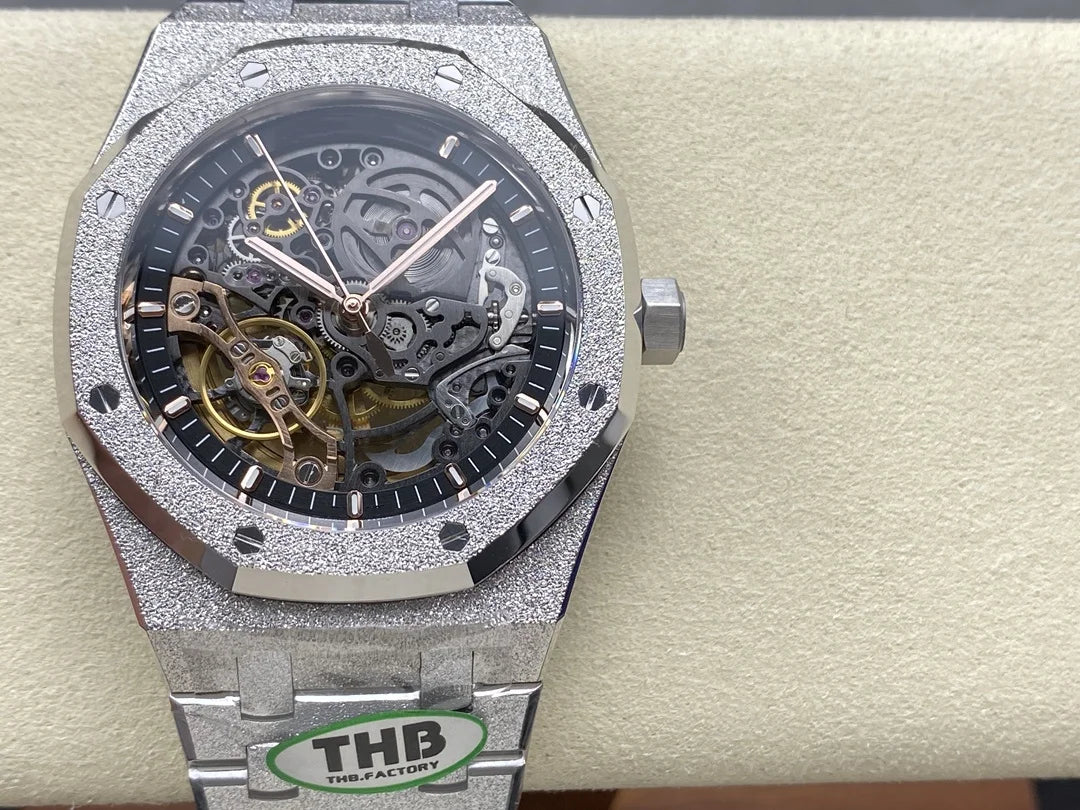 New Luxury Super Quality Mechanical Watch 41mm 3132 Movement 15407 Skeleton Watch