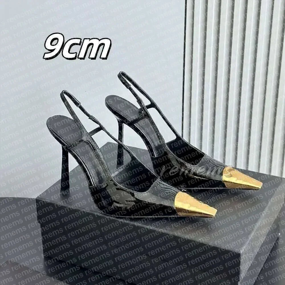 Designers' high heels, women's fishmouth, thin slippers, letters and empty high-heeled sandals, pointed shoes. size 35-41 000