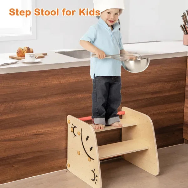 Wooden Triangle Climber Play Set with Interactive Seesaw for Kids Indoor Outdoor Fun and Motor Skill Development