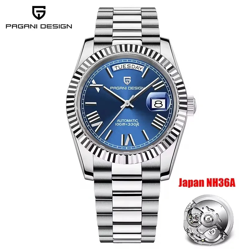 2025 New PAGANI DESIGN Men's Watches DD40 Rose Gold Automatic Watch Man Mechanical Wristwatches Luxury AR Sapphire Mirror Gifts