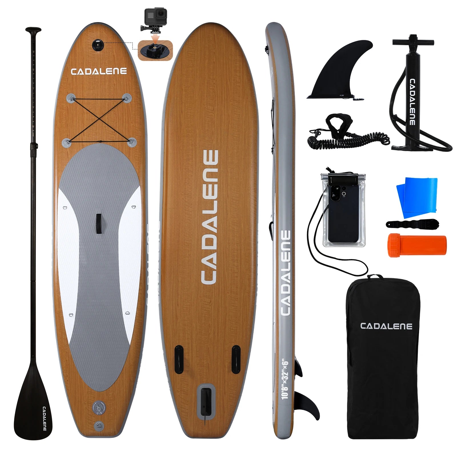 Inflatable Stand Up Paddle Board with Camera Mount & SUP Accessories, 10' 8"  Paddleboard for Adults Youth of All Skill Levels