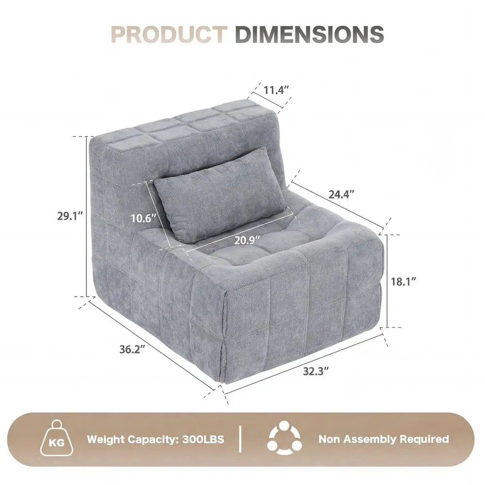 Small Couches for Living Room,Boneless Small Sectional Foam Couch with Cushion,Comfy Floor Modular Lounge Sofa for Modern Living