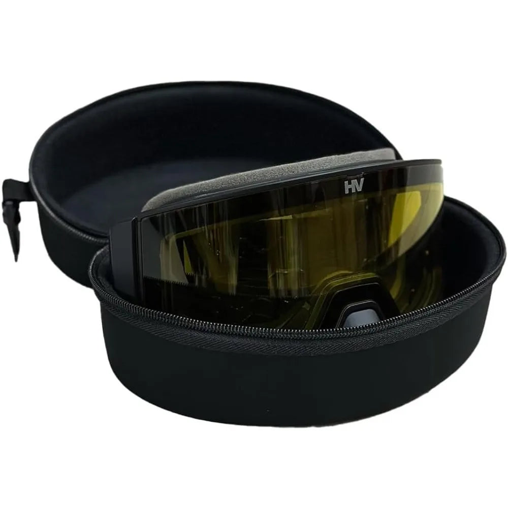 Electric Heated Snow Goggles with Anti-Fog Dual Lenses for Winter Sports Enthusiasts: Snowmobiling, Skiing, Snowboarding