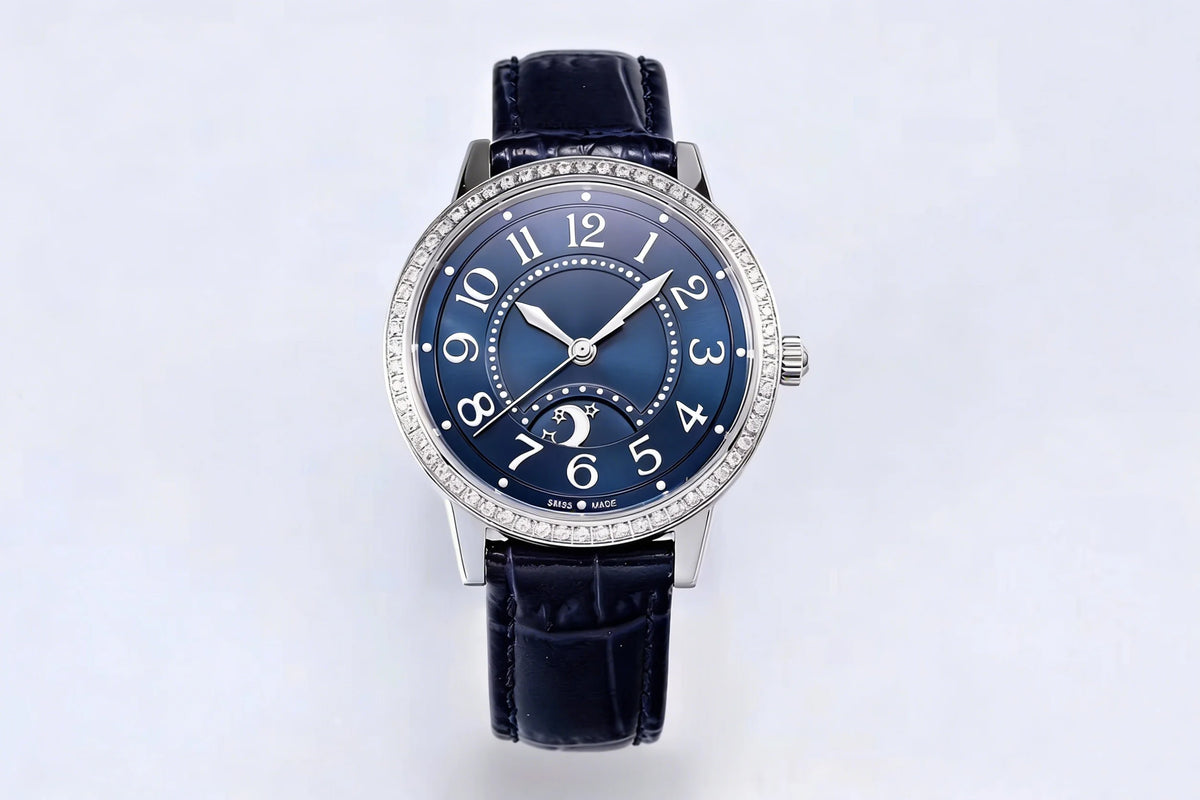 Customized luxury women's watch, 34mm diameter, imported calfskin strap, 898A1 automatic winding movement
