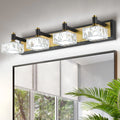 3/4 Light Modern Luxury Crystal Bathroom Desk Lamp, Metal Vanity Light, Hard Wiring For Easy Installation
