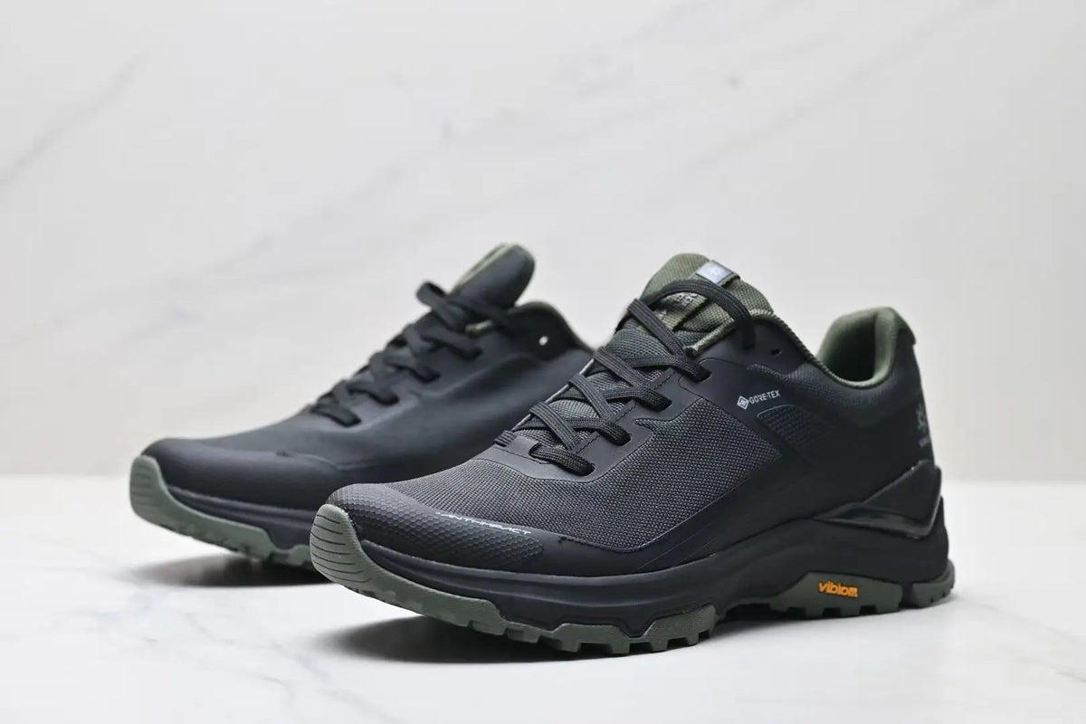 Men's Waterproof Hiking Shoes with Dial Lacing System Anti-slip Outdoor Trekking Trail Running Lightweight Cushioning Footwear