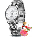 OLEVS Automatic Women Watches Diamond Tourbillon DrWrist Watches Moon Phase Waterproo Luminous