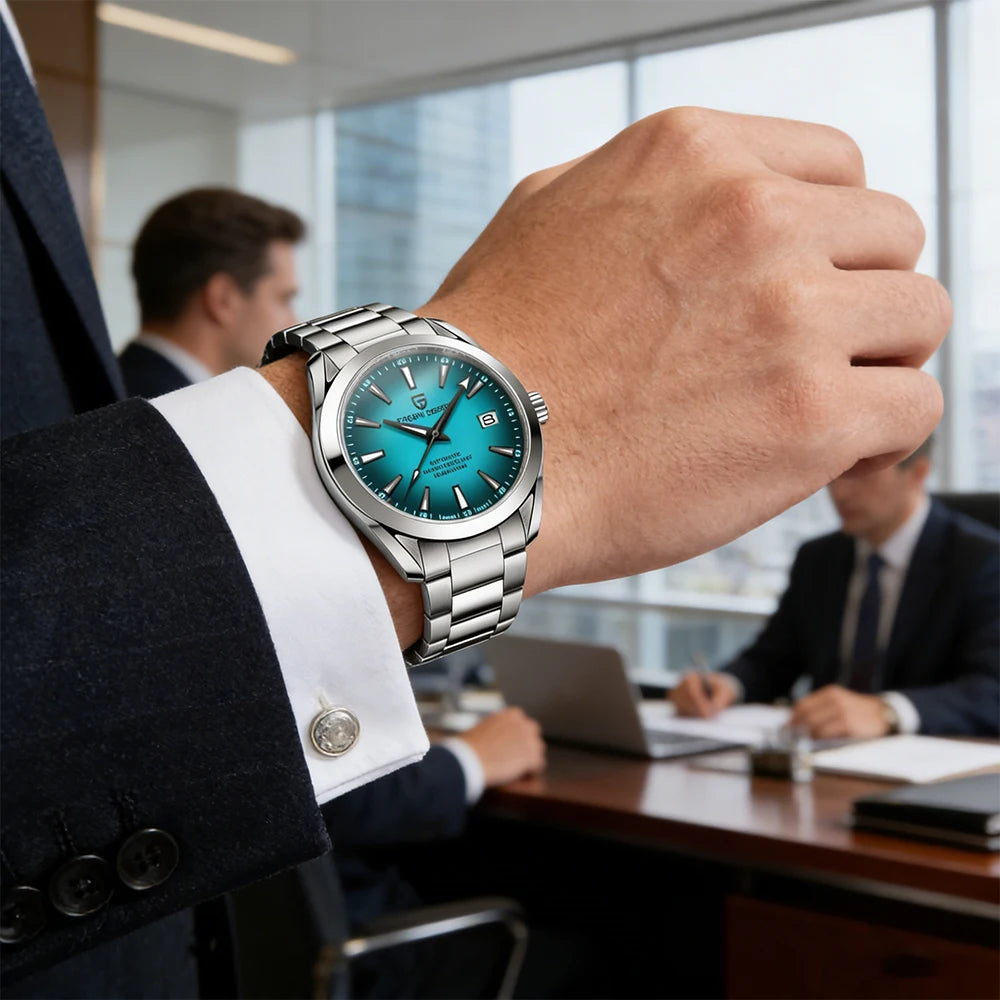 PAGANI DESIGN 2026 Sky Blue 40MM A150 Mechanical Automatic Stainless Steel Waterproof Watch with Sapphire Glass Watches for men