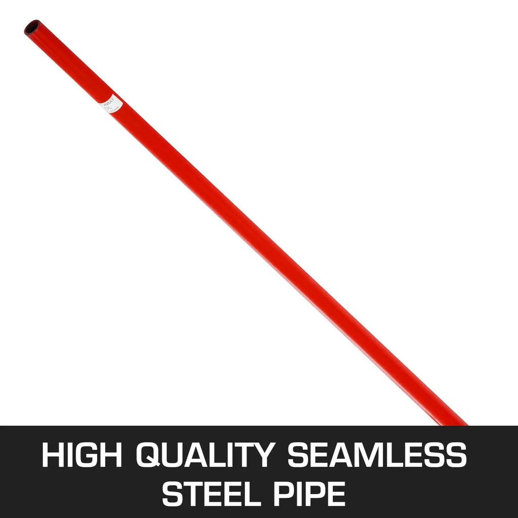 6600lb Capacity Steel Pry Bar Heavy Duty with Rollers 150cm Handle and Thickened Steel Plate Bright Yellow